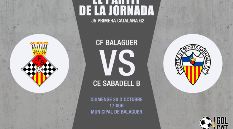 El Balaguer, a pels primers tres punts de la temporada davant un Sabadell B líder